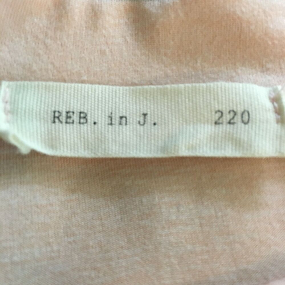Reb in J 220 Shirt Womens Sz M Peach Flowy Short Sleeve Knit Tunic Top Lace Trim - Picture 7 of 10
